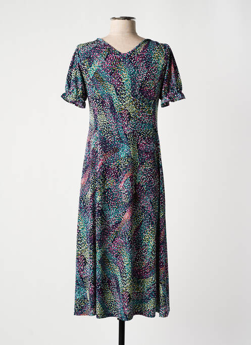 Robe mi-longue bleu GEVANA pour femme