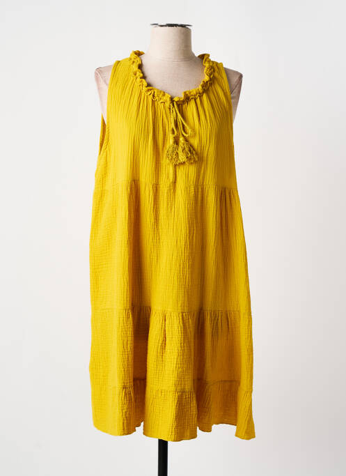 Robe mi-longue jaune LA PETITE NÎMOISE pour femme