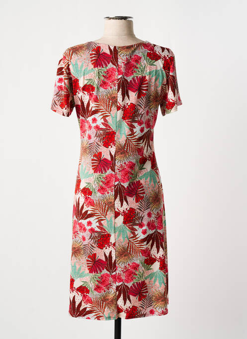 Robe mi-longue rouge GEVANA pour femme