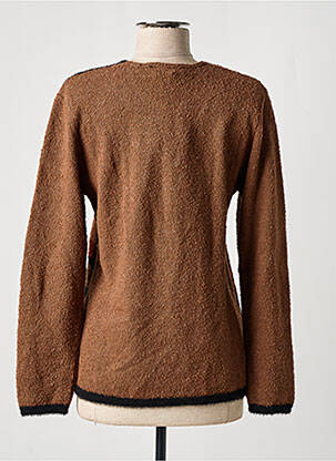 Pull resserrée sur le bas manches longues marron GRIFFON femme