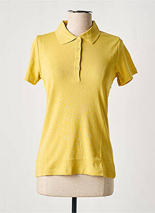 Polo tissage jersey manches courtes jaune M.X.O femme