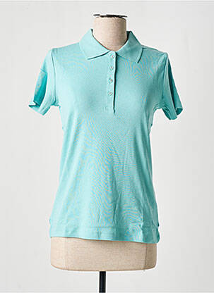 Polo tissage jersey manches courtes bleu M.X.O femme