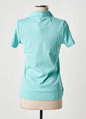 Polo tissage jersey manches courtes bleu M.X.O femme