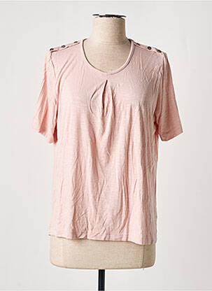 Top stretch manches courtes rose GRIFFON femme