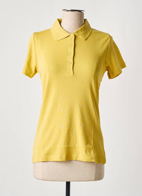 Polo tissage jersey manches courtes jaune M.X.O femme