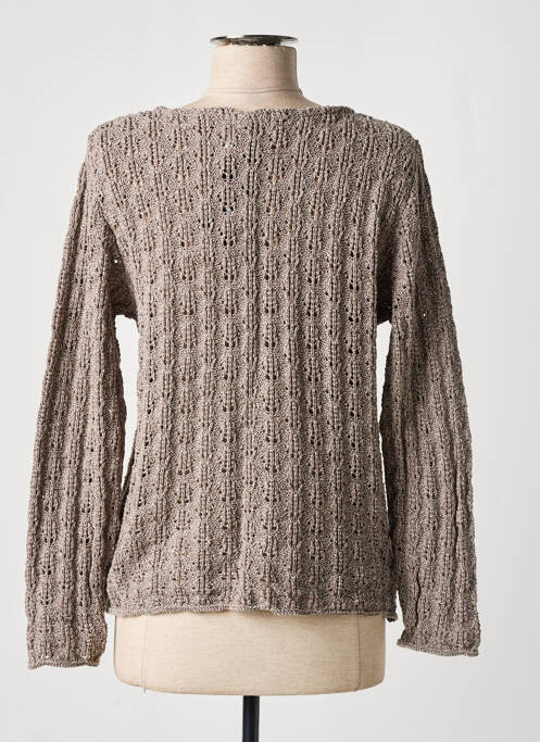 Gilet manches longues marron OMC pour femme