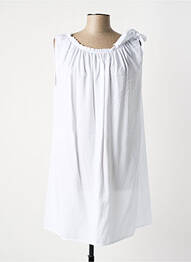 Robe courte sans manche sans manche blanc LA PETITE NÎMOISE femme