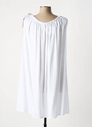 Robe courte sans manche sans manche blanc LA PETITE NÎMOISE femme