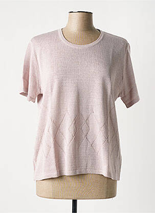 Pull coupe cintrée manches courtes gris OMC femme