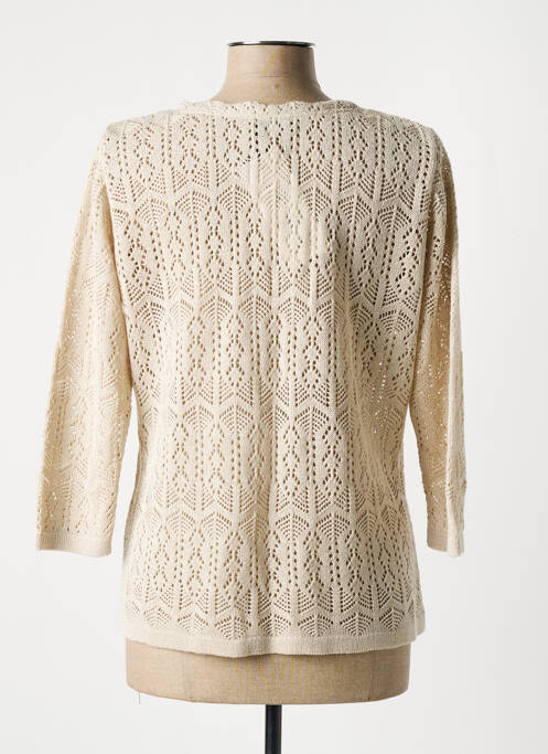 Gilet manches longues beige OMC pour femme