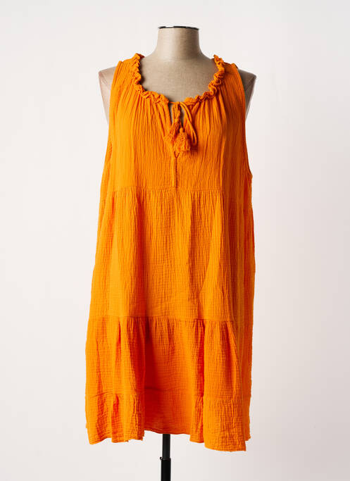 Robe mi-longue orange LA PETITE NÎMOISE pour femme