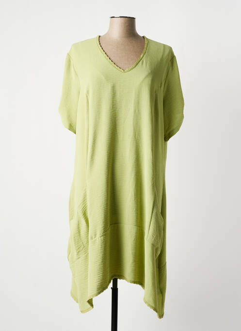 Robe mi-longue vert FRANCK ANNA pour femme