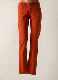 Pantalon slim tissage popeline taille normale orange IMPAQT femme