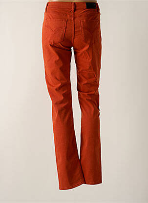 Pantalon slim tissage popeline taille normale orange IMPAQT femme
