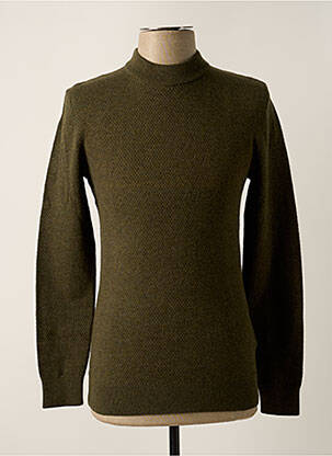 Pull tissage chiné manches longues vert ESPRIT homme