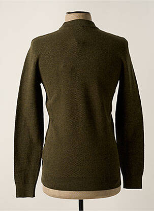 Pull tissage chiné manches longues vert ESPRIT homme