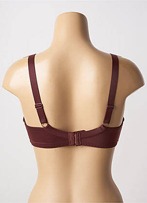 Soutien-gorge effet matière satinée haut soutien-gorge emboitant marron SUSA femme