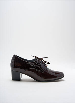 Derbies effet froissé talon de 4 à 6cm marron OMBELLE femme