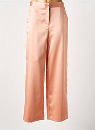 Pantalon large fermeture zippée sous rabat boutonné taille haute orange IMPERIAL femme