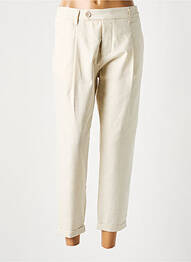 Pantalon 7/8 taille à pinces taille normale beige IMPERIAL femme
