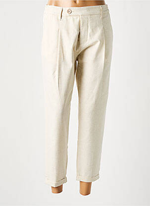 Pantalon 7/8 taille à pinces taille normale beige IMPERIAL femme