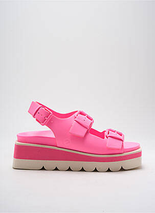 Sandales/nu pieds matière lisse talon de 4 à 6cm rose NO NAME femme
