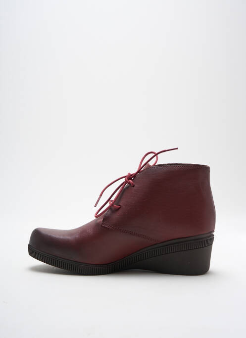 Bottines/boots tissage satiné talon de 4 à 6cm violet YOKONO femme