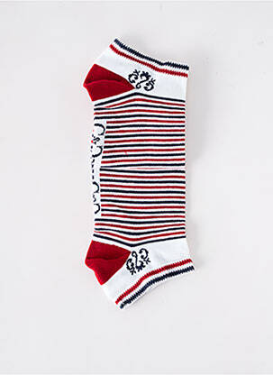 Chaussettes maille opaque rouge CLOVIS & CLOTHILDE femme