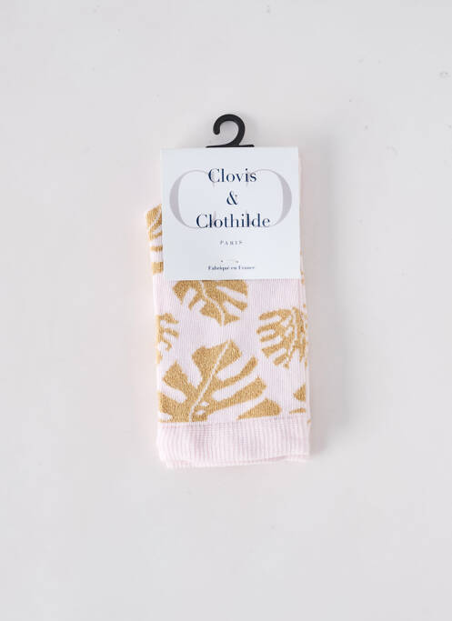 Chaussettes rose CLOVIS & CLOTHILDE pour femme