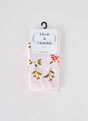 Chaussettes rose CLOVIS & CLOTHILDE pour femme seconde vue