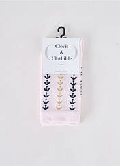 Chaussettes rose CLOVIS & CLOTHILDE pour femme seconde vue