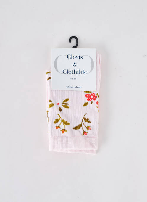 Chaussettes rose CLOVIS & CLOTHILDE pour femme