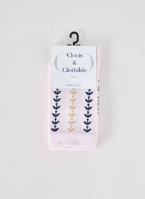 Chaussettes rose CLOVIS & CLOTHILDE pour femme