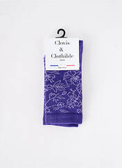 Chaussettes violet CLOVIS & CLOTHILDE pour femme seconde vue