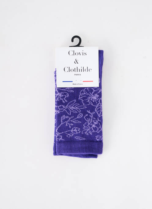 Chaussettes violet CLOVIS & CLOTHILDE pour femme