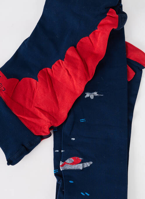 Collants bleu CLOVIS & CLOTHILDE pour femme