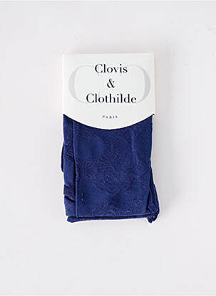 Collants stretch bleu CLOVIS & CLOTHILDE femme
