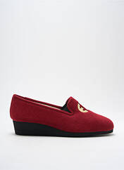 Chaussons/Pantoufles rouge EXQUISE pour femme seconde vue