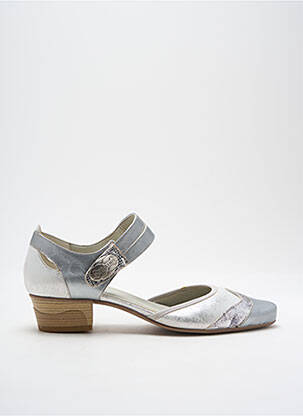 Sandales/nu pieds matière lisse talon plat jusqu'à 3cm argent DORKING femme