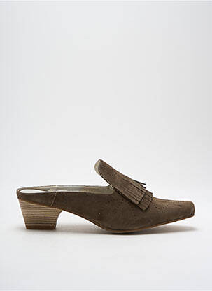 Mules/sabots talon de 4 à 6cm vert DORKING femme