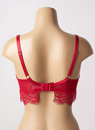 Soutien-gorge effet matière satinée haut soutien-gorge moulé rouge ESCORT femme