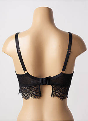 Soutien-gorge effet matière satinée haut soutien-gorge moulé noir ESCORT femme