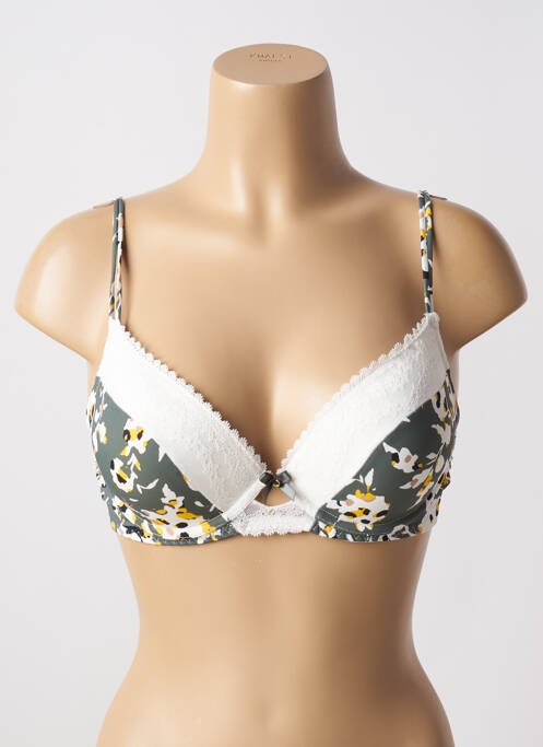 Soutien-gorge effet matière satinée haut soutien-gorge push-up vert ESCORT femme