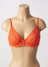Soutien-gorge effet matière satinée haut soutien-gorge emboitant orange MORGAN femme