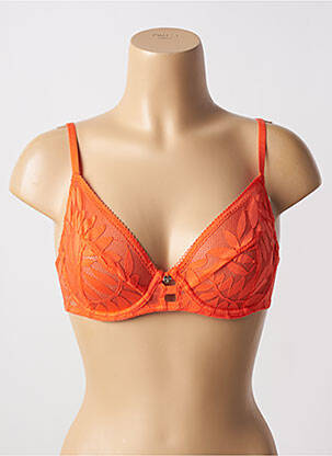 Soutien-gorge effet matière satinée haut soutien-gorge emboitant orange MORGAN femme