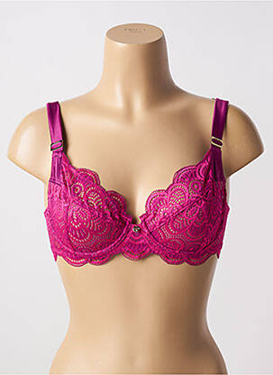 Soutien-gorge effet matière satinée haut soutien-gorge emboitant violet MORGAN femme