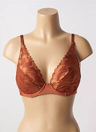 Soutien-gorge effet matière satinée haut soutien-gorge emboitant marron SANS COMPLEXE femme