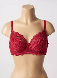 Soutien-gorge effet matière satinée haut soutien-gorge emboitant rouge PIEGE femme