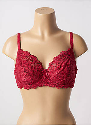 Soutien-gorge effet matière satinée haut soutien-gorge emboitant rouge PIEGE femme