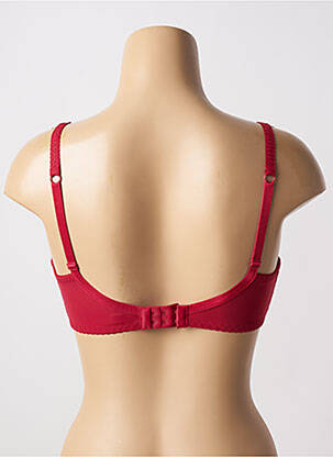 Soutien-gorge effet matière satinée haut soutien-gorge emboitant rouge PIEGE femme
